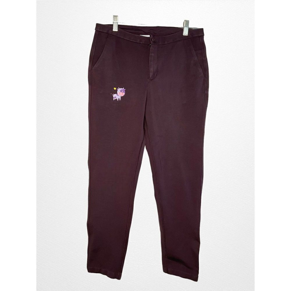 Lululemon 6. Trousers Aubergine Purple‎ Stretch Fit Tapered Leg Sports